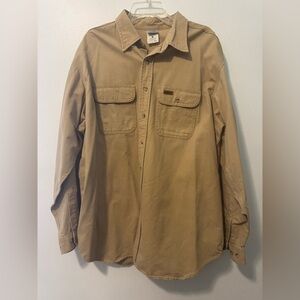 Carhartt Button-Up Long Sleeve Shirt with Dual Chest Pockets